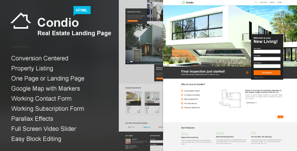 Condio 1.3 - Real Estate Landing Page