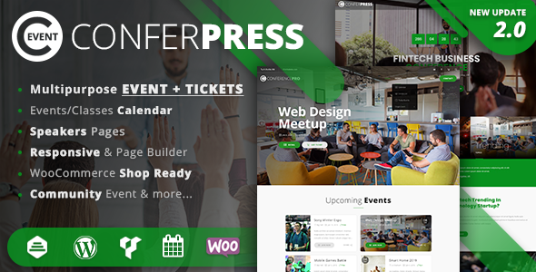 ConferPress 2.0 - Multipurpose Event Tickets WordPress Theme