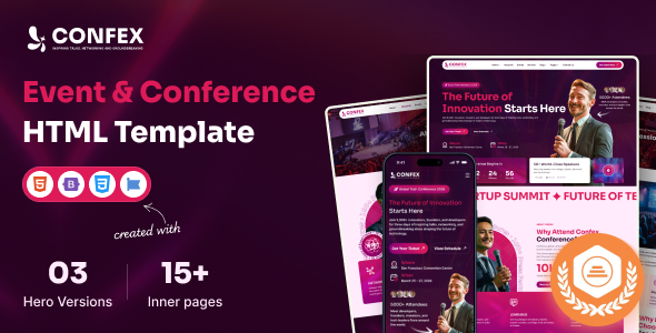 Confex – Event & Conference HTML Template