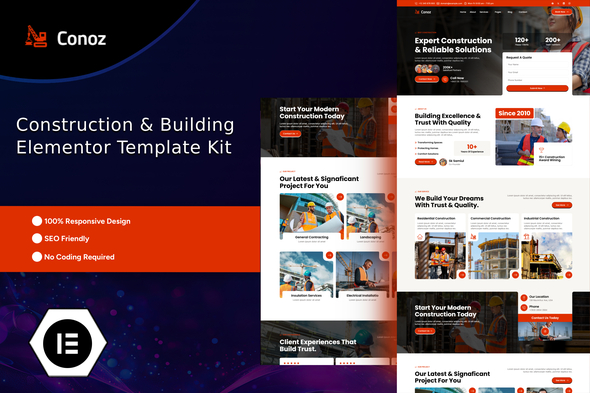 Conoz - Construction & Building Elementor Template Kit