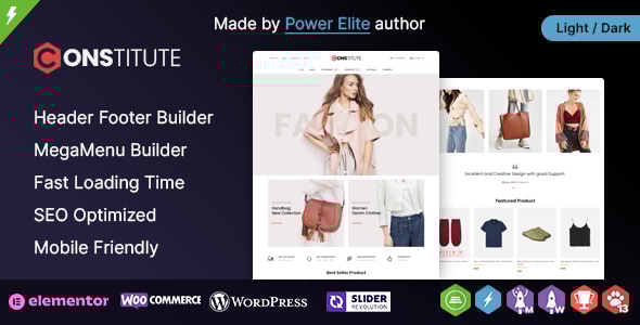Constitute WP 3.4.0 - WooCommerce Responsive Elementor Theme