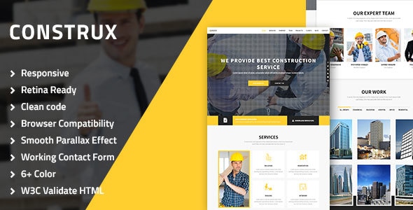 Construx - Construction Architecture & Building Multipurpose HTML resposive Template