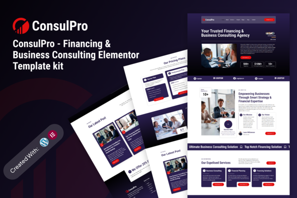 Consulpro - Financing & Business Consulting Elementor Template kit