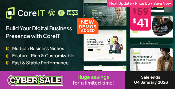 Core 1.1.8 - IT  Corporate & Consulting Business WordPress Theme