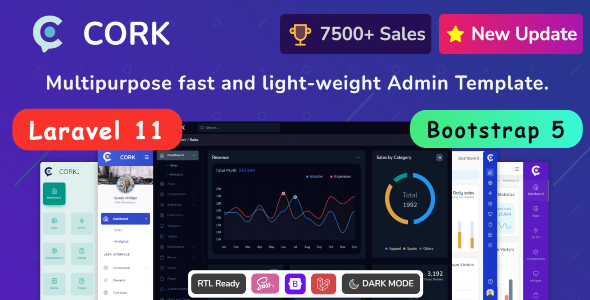 Cork 5.2.2 - Bootstrap 5 Admin & Laravel Dashboard Template