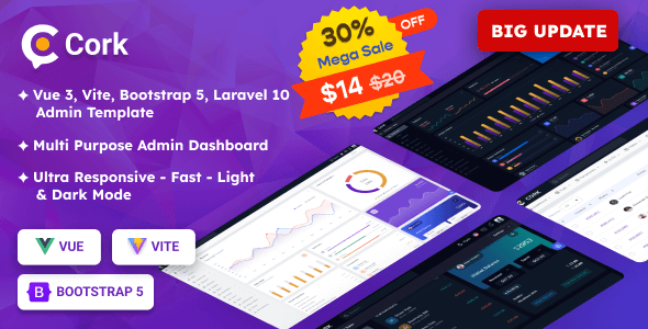 Cork  VueJS Laravel Admin Dashboard Template