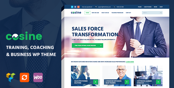 Cosine 1.0.9 - Training & Coaching WordPress Theme