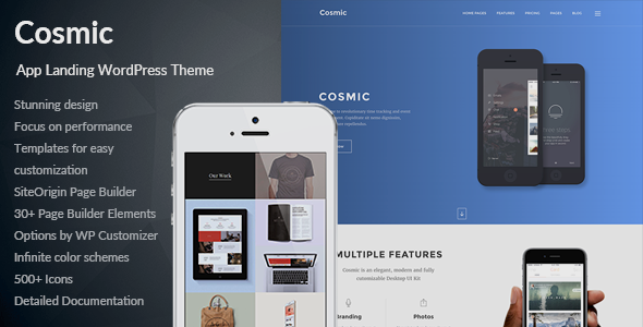 Cosmic 6.6 - App Landing Multi-Purpose WordPress Theme