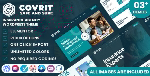 Covrit - Insurance Agency WordPress Theme