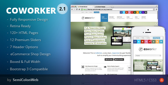 CoWorker 2.1 - Responsive Multipurpose Template