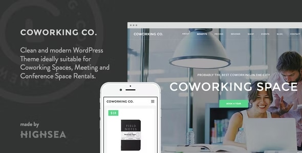 Coworking Co. 1.1.7 - Creative Space WordPress Theme