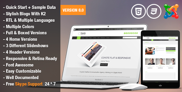 Coyote 6.0 - Responsive Business Joomla Template