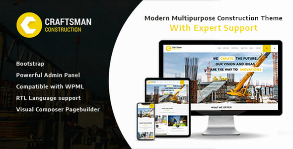 Craftsman - Construction Multipurpose WordPress Theme