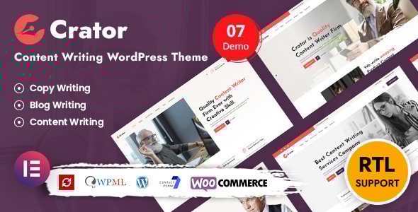 Crator 2.3.0 - Content Writer & Copywriting WordPress Theme