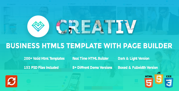 Creativ 1.0.2 - Business HTML5 Template with Page Builder