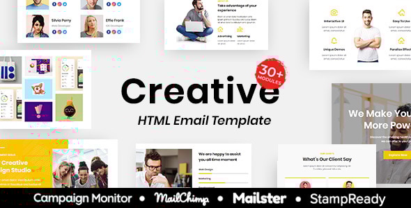 Creative 1.1.0 - Multipurpose Responsive Email Template 30 Modules Mailchimp