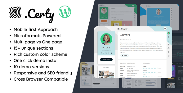 Creative 1.6.0 - Resume & CV WordPress Theme