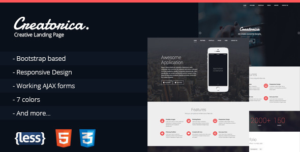 Creatorica 1.0.1 - Responsive Bootstrap Landing Page