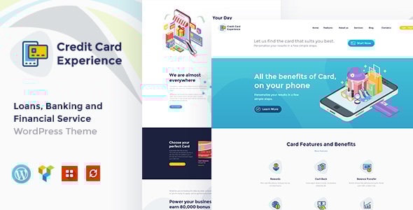 Credit 1.2.16.1 - Card Experience  Loan Company and Online Banking WordPress Theme