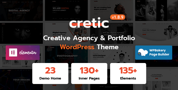 Cretic 1.8.9 - Creative Agency WordPress Theme