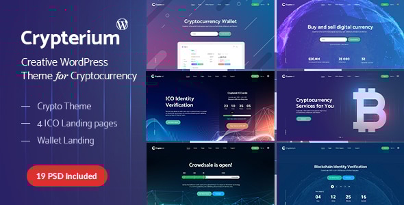 Crypterium 3.0 - Blockchain Crypto Currency Business WordPress Theme