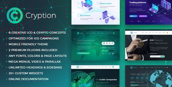 Cryption 1.0.6.5 - ICO Cryptocurrency & Blockchain WordPress Theme