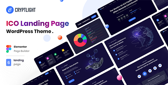 Cryptlight 1.2.3 - ICO NFT AI Landing Page WordPress Theme