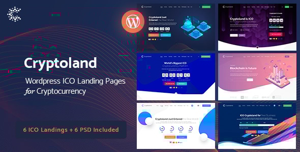 Crypto-land 3.0 - Marketing Landing Page WordPress Theme