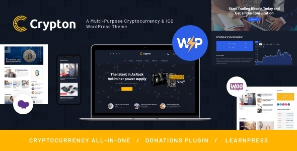 Crypton 1.7.9 - Cryptocurrency WordPress Theme