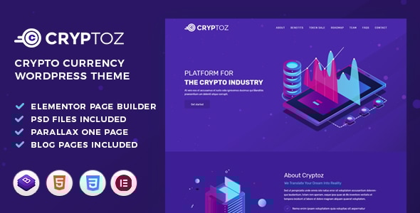 Cryptoz  ICO And Crypto WordPress Theme