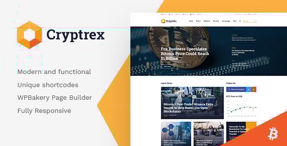 Cryptrex 1.2.11 - Cryptocurrency & Mining WordPress Theme