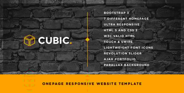 Cubic 1.2 - One Page Creative Website Template