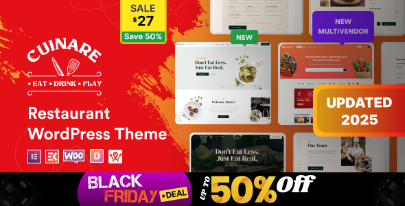 Cuinare 6.8 - Multivendor Restaurant WordPress Theme