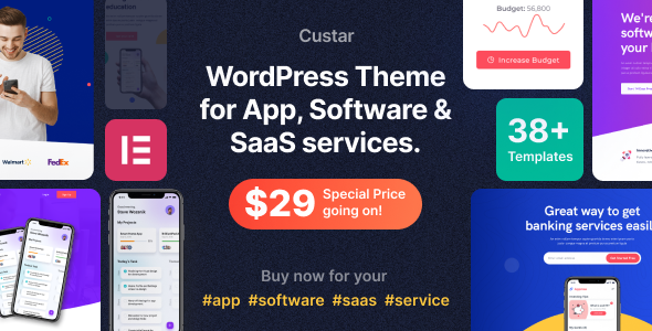 Custar 1.2.7 - Software & App WordPress Theme