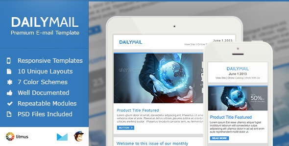 Daily Mail 1.1 - Clean & Responsive Email Template