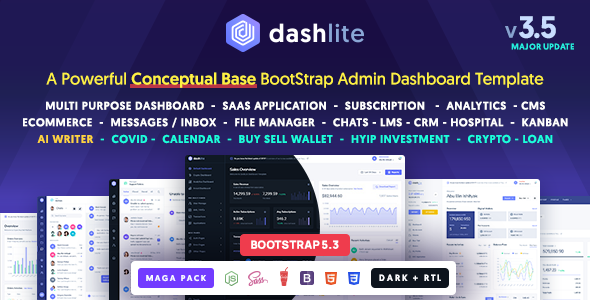 DashLite 1.0 Bootstrap Responsive Admin Dashboard Template