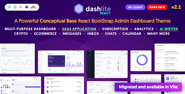DashLite 2.1.0 - React Admin Dashboard Template