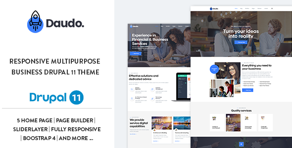 Daudo 3.0.0 - Responsive Multipurpose Business Drupal 11.2 Theme