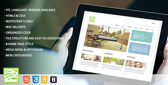 Decor 1.4 - HTML5 Versatile Template