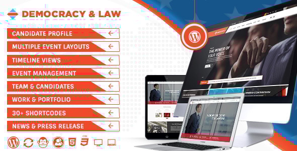 Democracy Political 2.03 - Lawyer WordPress Theme