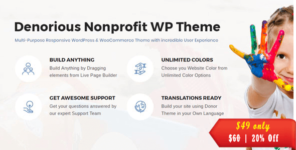 Denorious 3.7.0 - Nonprofit and Political Fund Raising WP Theme