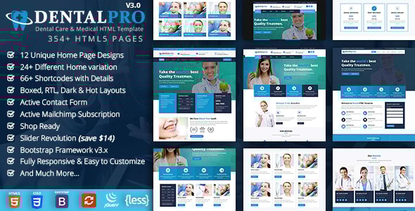 Dentalpro 3.0 - Dental Dentist HTML Template