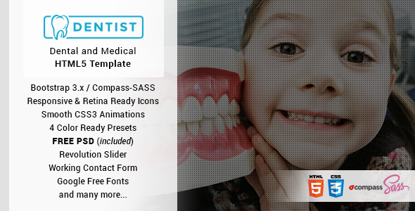Dentist 27.11.2015 - Dental & Medical One Page HTML Template