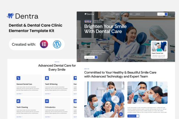Dentra - Dentist & Dental Care Clinic Elementor Template Kit