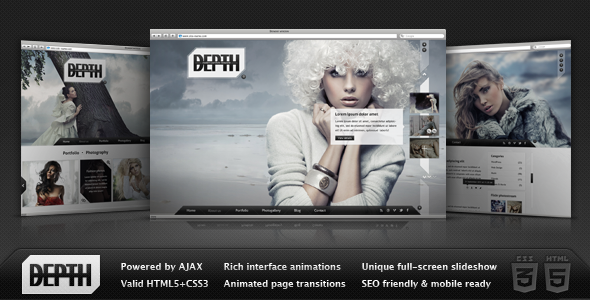Depth HTML  Full-Screen AJAX Portfolio