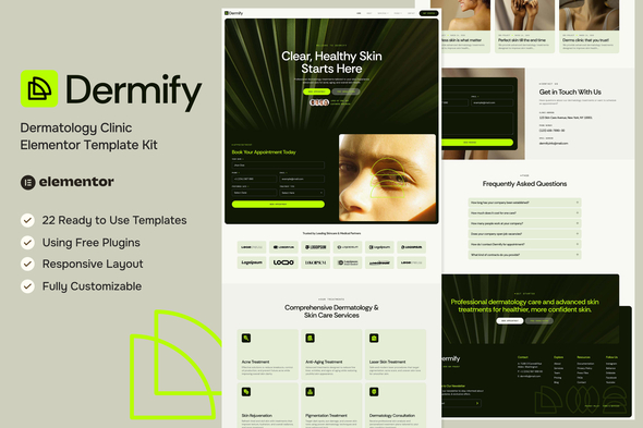 Dermify - Dermatology Clinic Elementor Template Kit