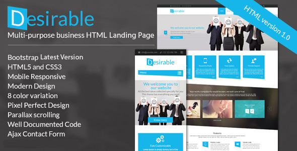 Desirable 1.0 - Business Landing Page HTML Template