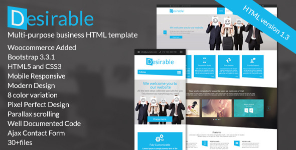 Desirable 1.3 - The Multi-Purpose HTML5 Business Template
