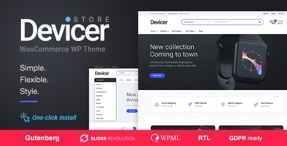 Devicer 1.3.0 - Electronics Mobile & Tech Store WordPress Theme