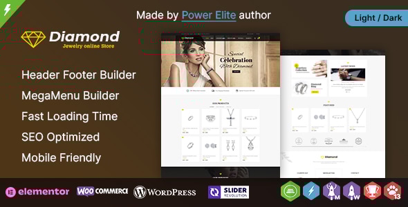 Diamond WP 3.4.0 - Jewelry Elementor Responsive WooCommerce Theme